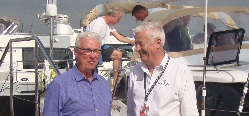 Ron Holland, John Charnley at Southampton Boat Show