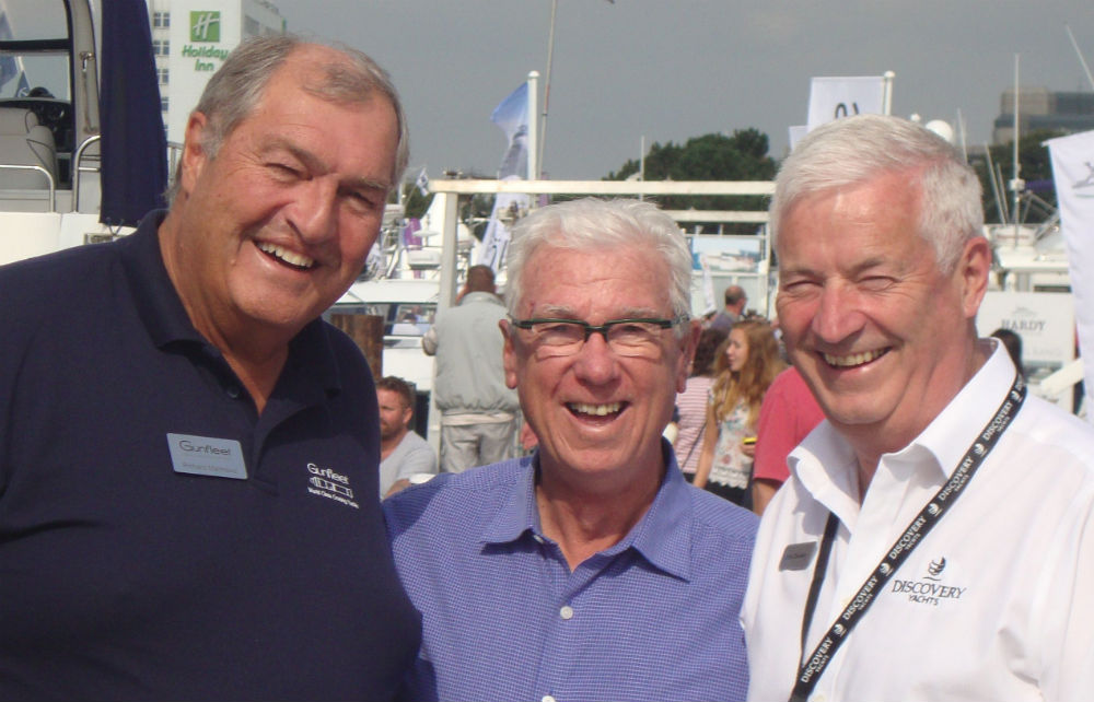 Richard Matthews, Ron Holland and John Charnley at Southampton Boat Show 2014