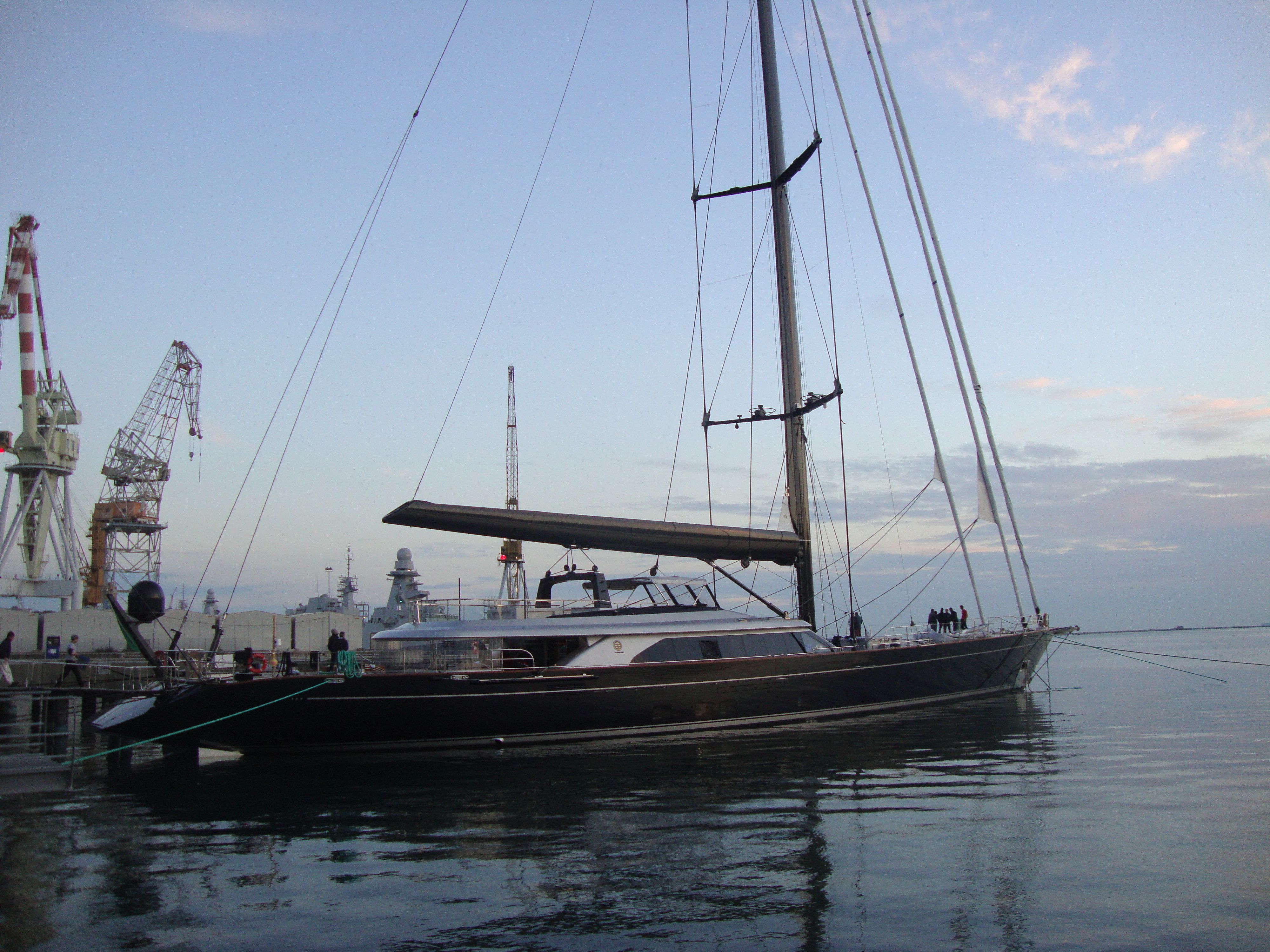 Sailing Yacht Perseus^3 at dock