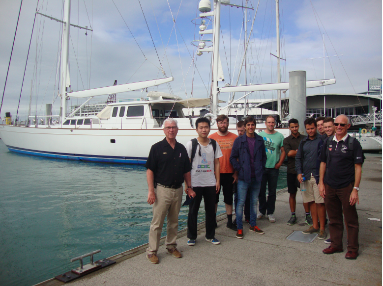 University of auckland Masters Yacht Engineering Class visits Globana in Auckland