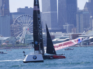 Capsize at Americas Cup races Chicago 2016