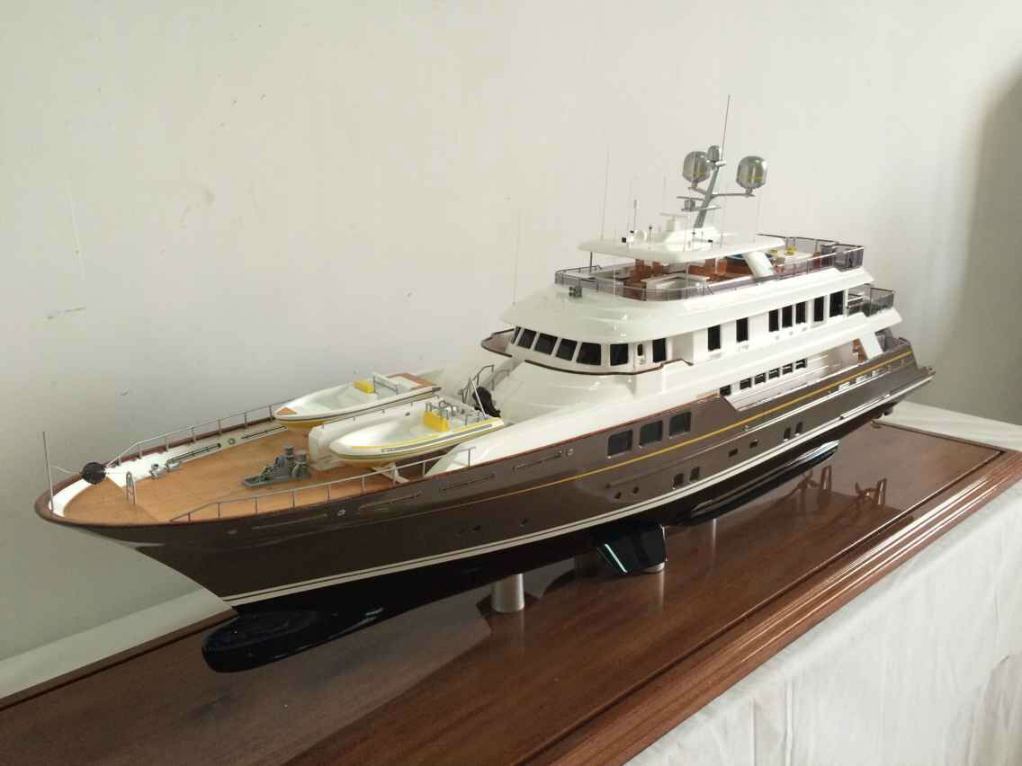 Model of 45 Metre Motor Yacht Scout, Ron Holland Design, model by Richard Outram