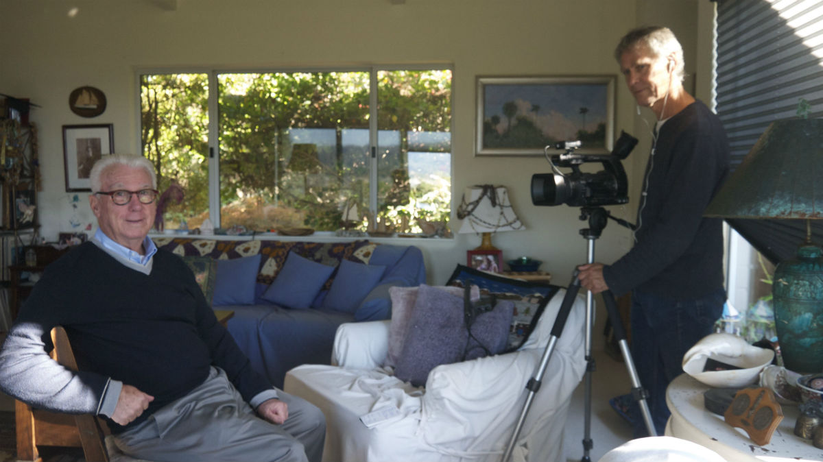 Ron Holland and Oleg Harencar shooting Ron Holland Story for Life on the Water Film Series