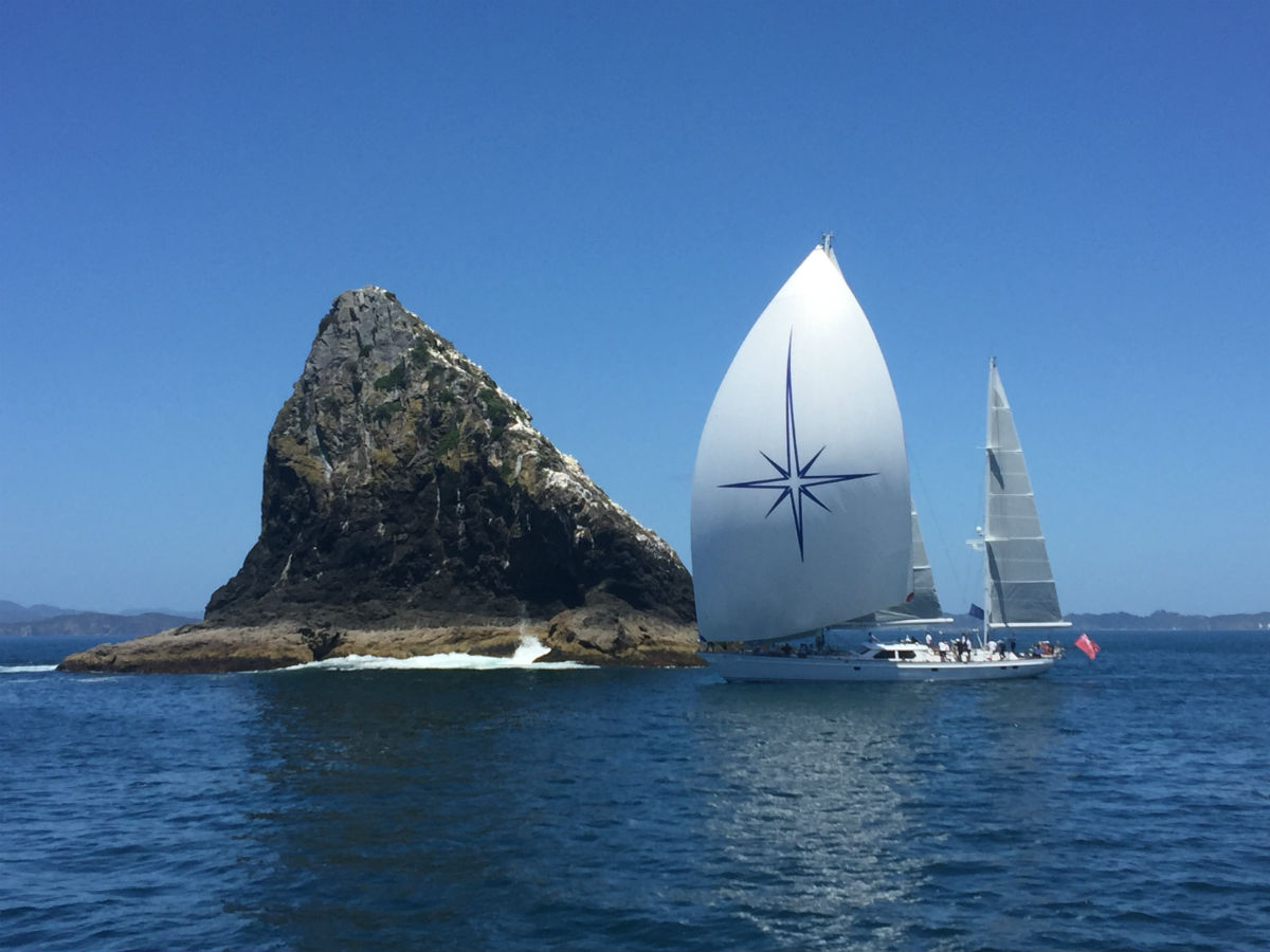 Sailing Yacht 'Tawera' races to win Millennium Cup, January 2017 in New Zealand
