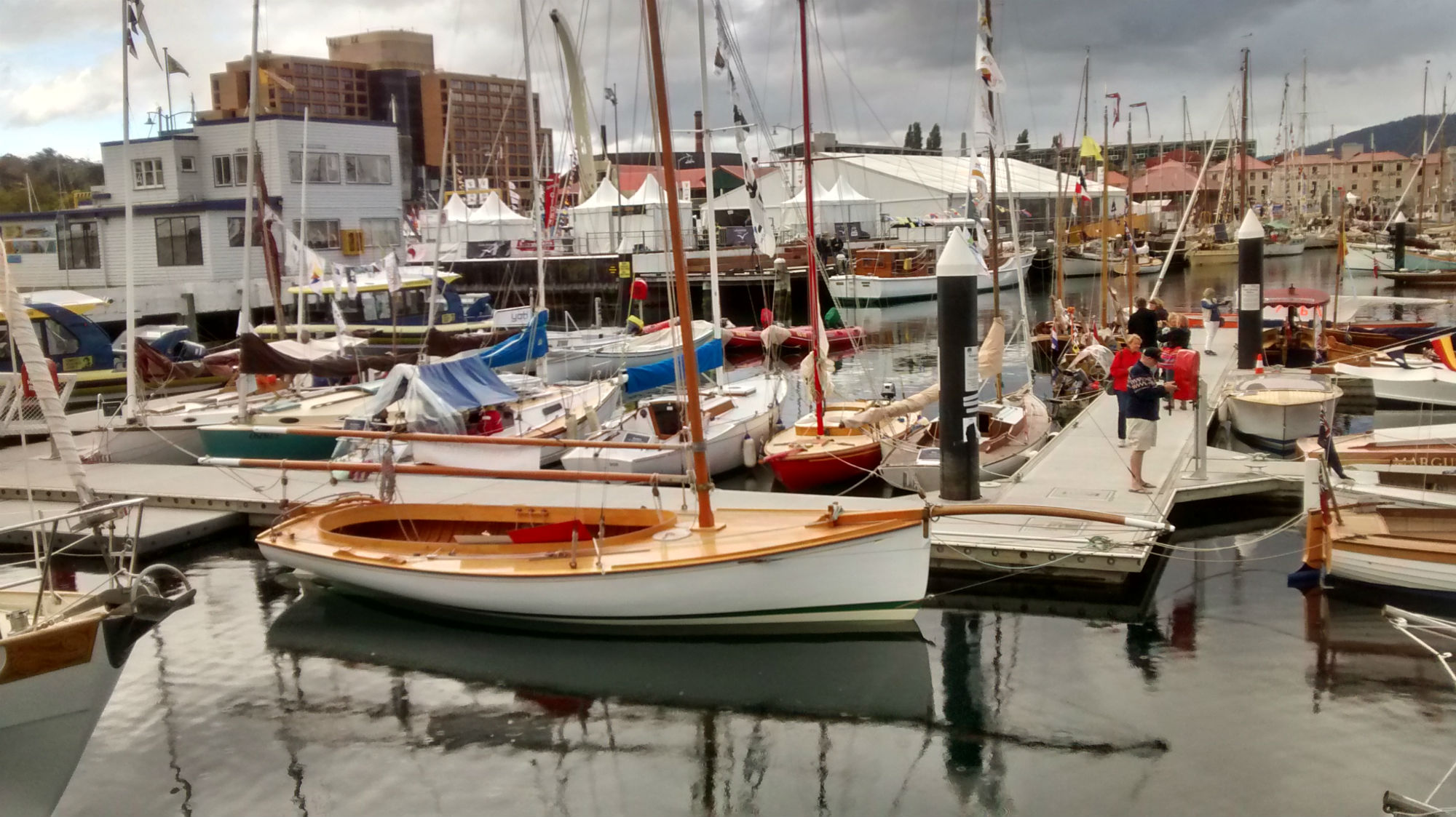 At the harbour , Hobart Wooden Boat Festival February 2017 Tasmania Australia