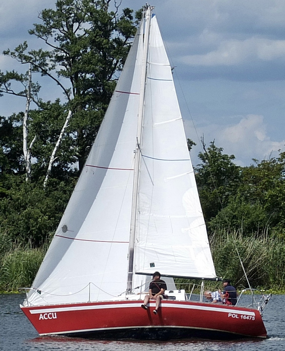 a Ron Holland design the Eygthene 24 being enjoyed out on the water