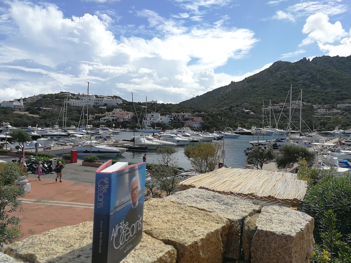 All The Oceans by Ron Holland ready to read in Porto Cervo Italy