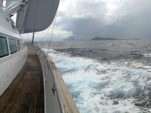 Spirit of the C's going fast at Perini Navi Cup, Sardinia Italy September 2018