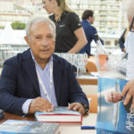 Signed copies at reception for Ron Holland's book All The Oceans at Monaco Yacht Show