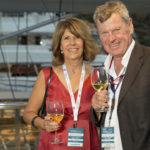 Ruth and Paul Archer at Monaco Yacht Show 2018 enjoy the reception aboard Perseus^3 the 60 M yacht was location for All The Oceans reception