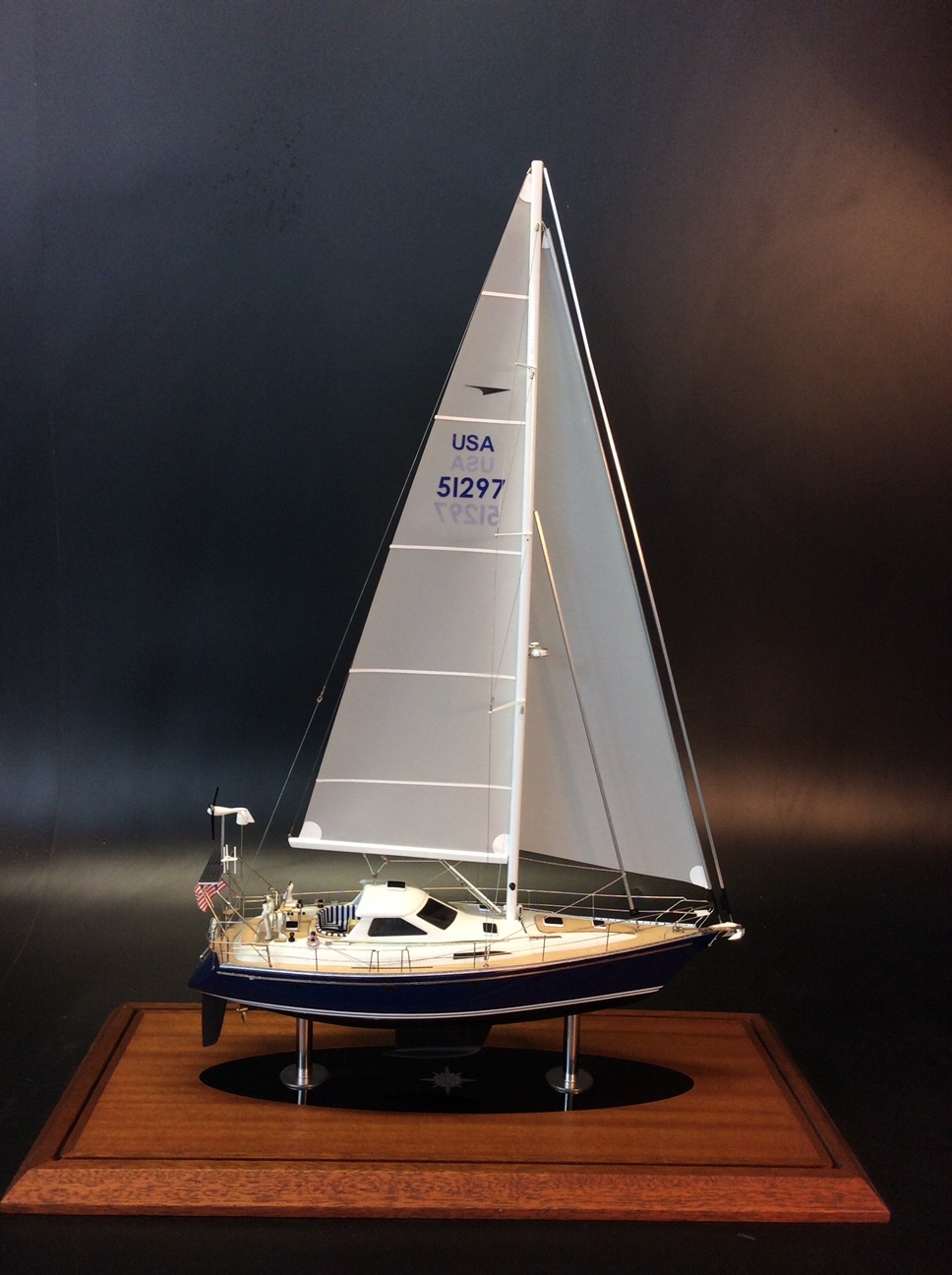 Model of the Ron Holland Design Trintella 47 a mono hull sailing yacht