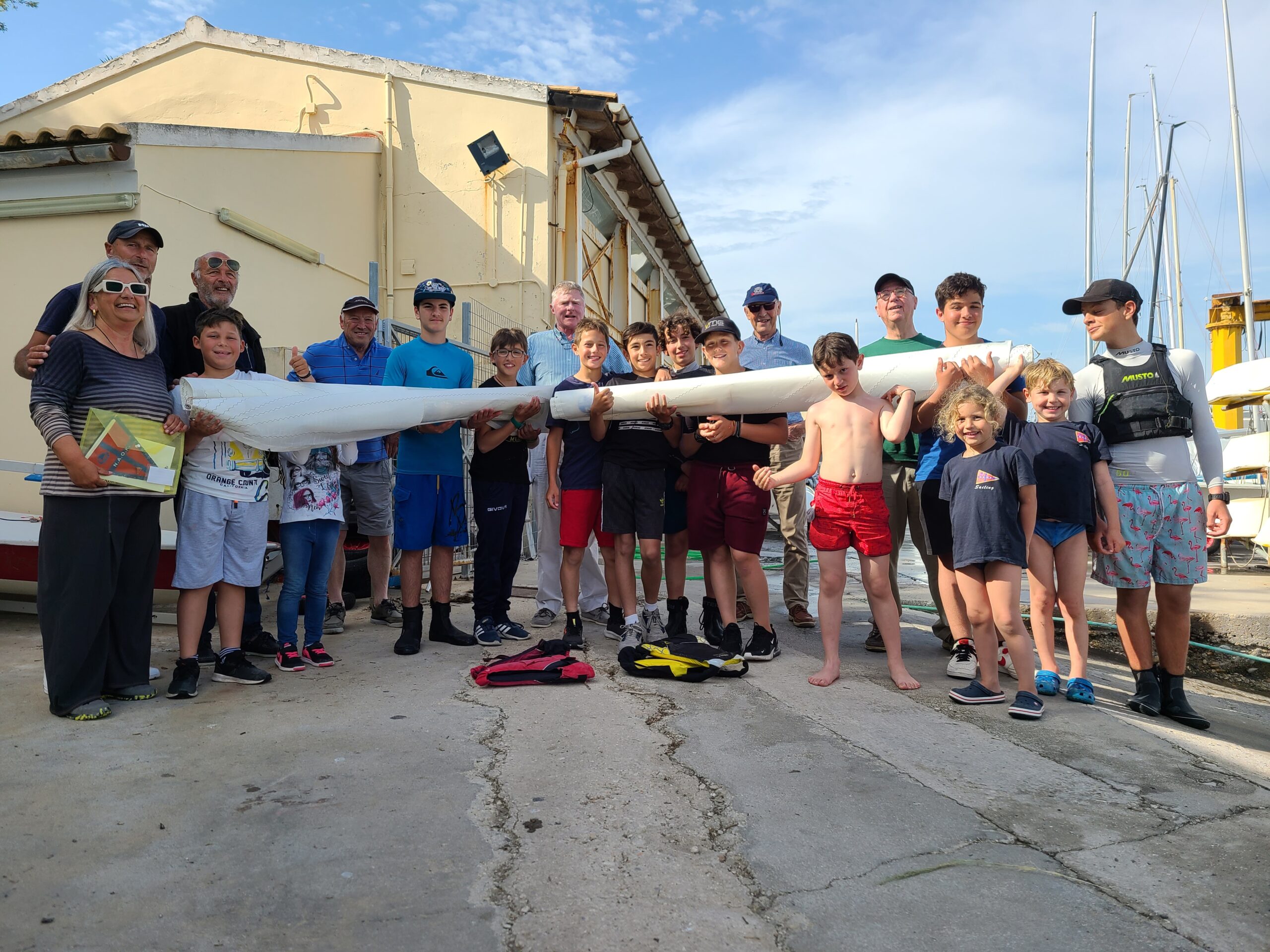 N.A.O.K. youth receive sail in Corfu